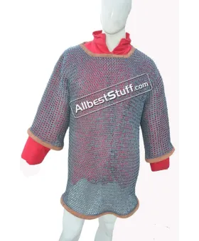 Flat Washer Chain Mail Hauberk Aluminum Dome Riveted Chest 54